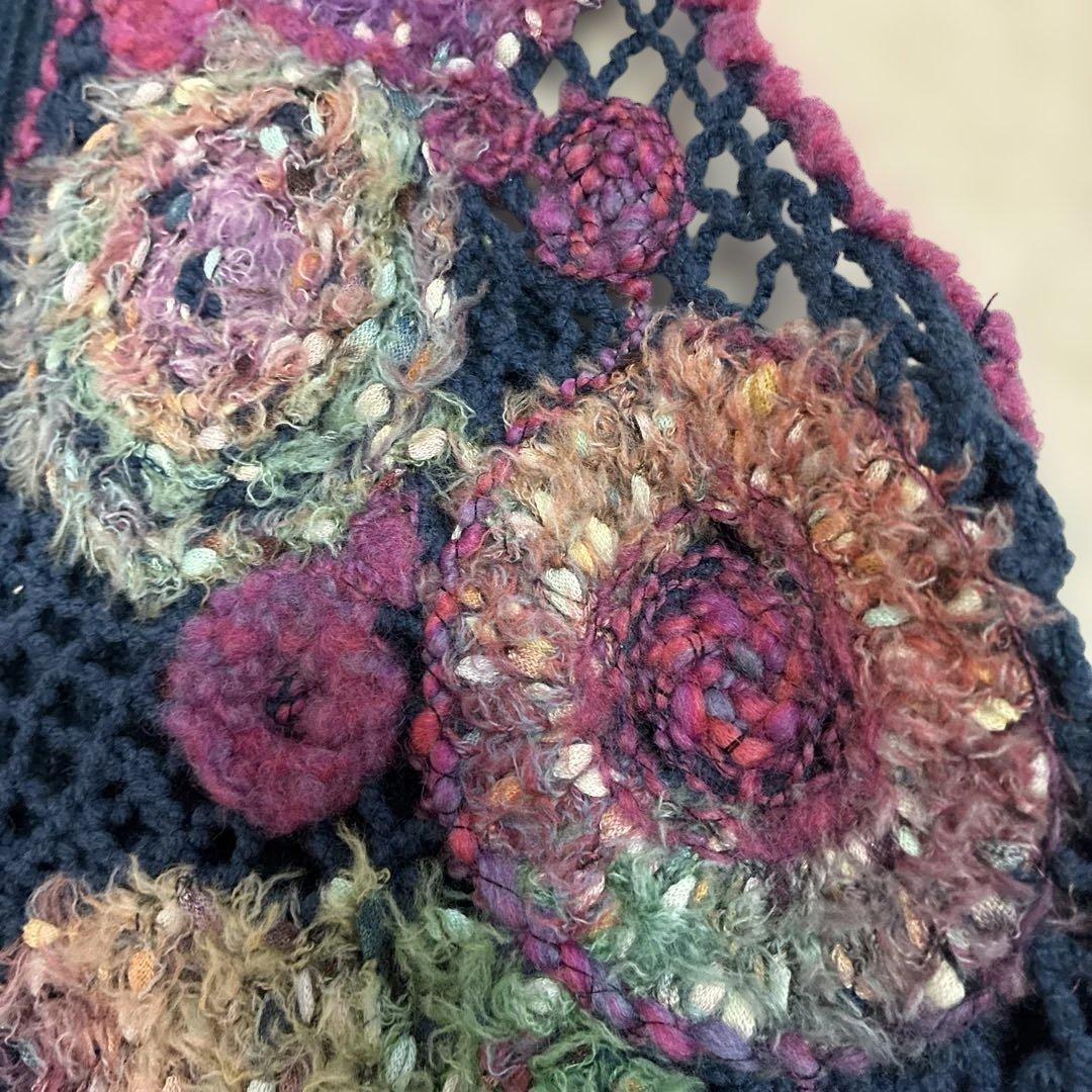 M＆kyoko 多色花柄モチーフニットベスト（美品）