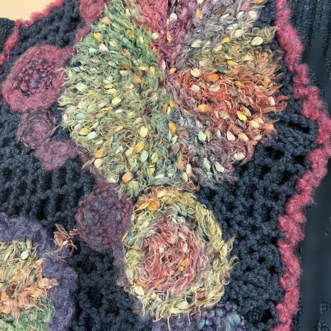 M＆kyoko 多色花柄モチーフニットベスト（美品）