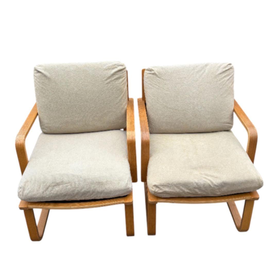 MUJI リビングでもダイニングでもつかえるソファチェア　2脚セット