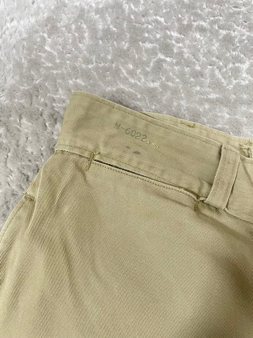 50s ARMYチノパン　ヴィンテージ　ベージュ チノパン ボタンフライ