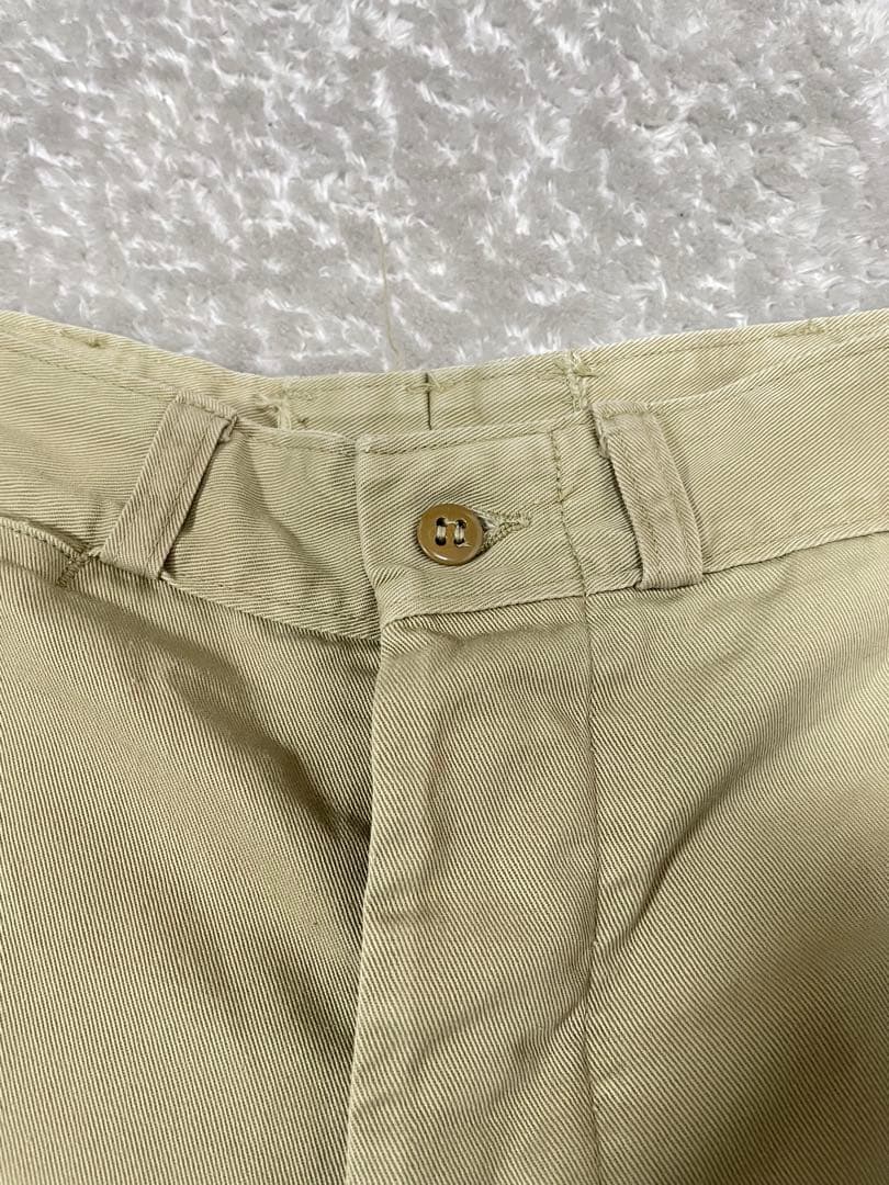 50s ARMYチノパン　ヴィンテージ　ベージュ チノパン ボタンフライ