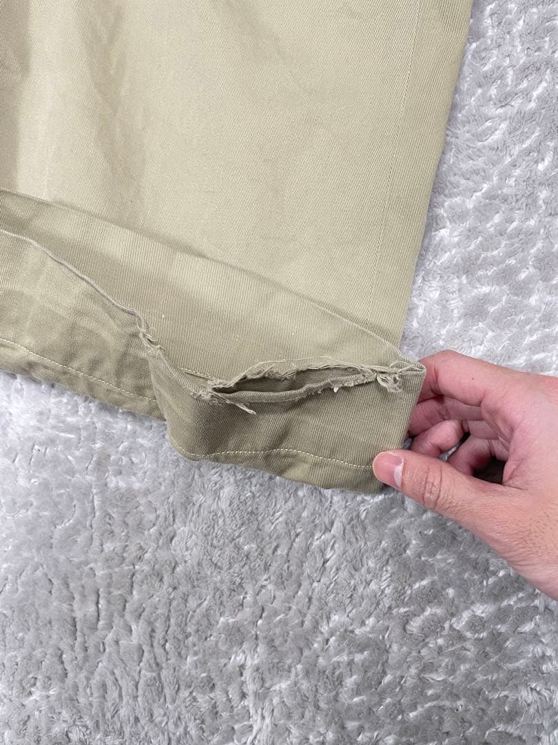 50s ARMYチノパン　ヴィンテージ　ベージュ チノパン ボタンフライ