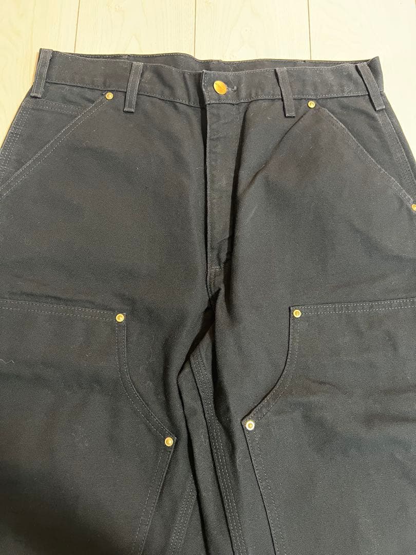 デッド 90s Carhartt カーハート ダブルニー 黒 ブラック USA製