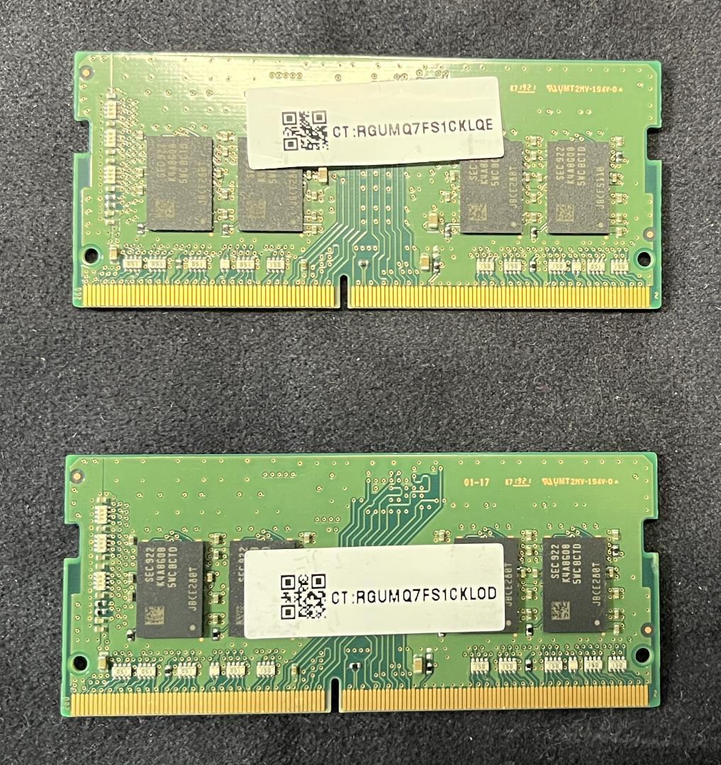 ★ノートPC用★260PIN　SODIMM DDR4 8GB*2枚セット★B