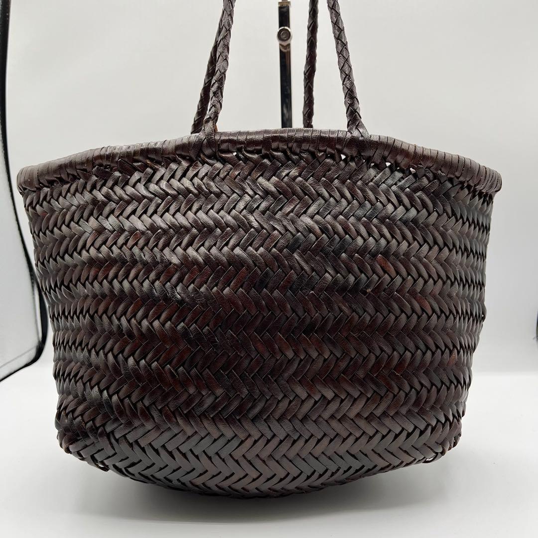 【美品】DRAGON かごバッグ セントクリストファー  ブラウン