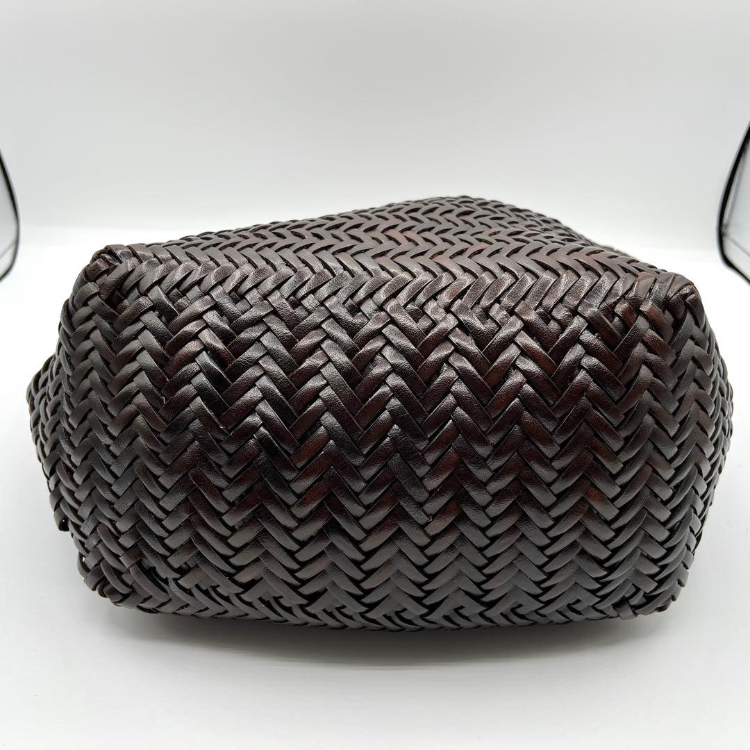 【美品】DRAGON かごバッグ セントクリストファー  ブラウン