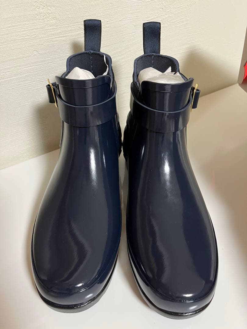 HUNTER レインブーツ リファインド グロス キルテッド チェルシー