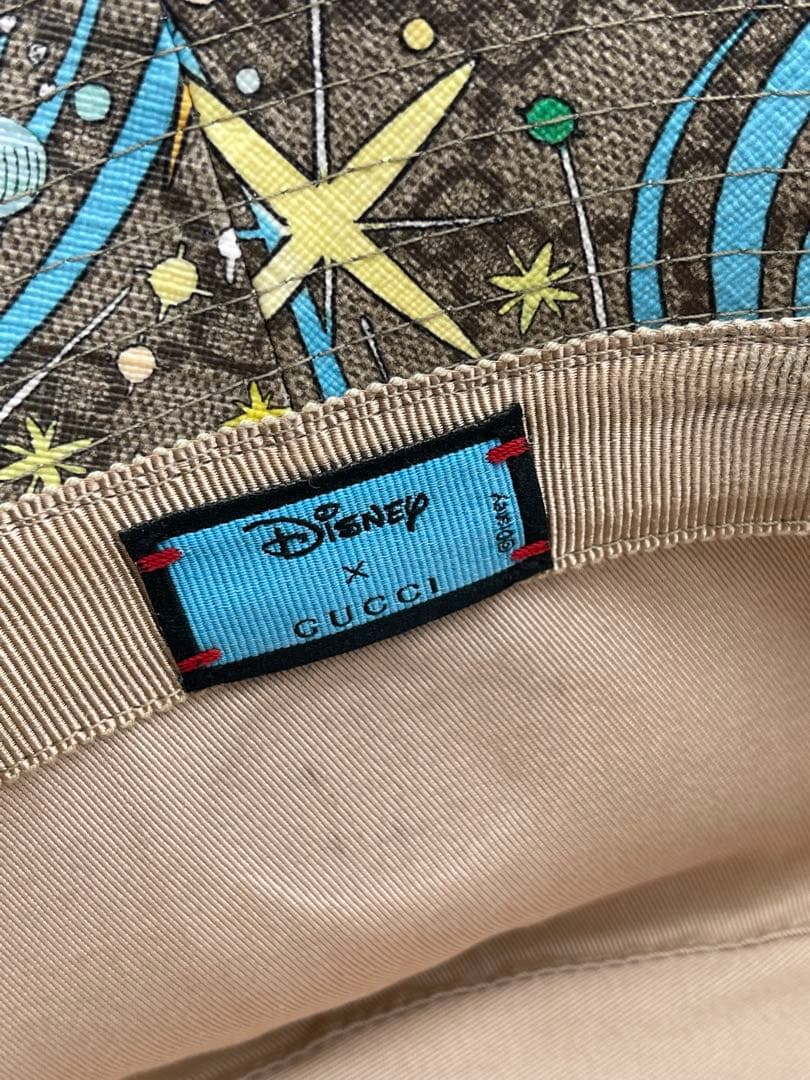 レア　グッチ　ディズニーコラボ　ドナルド　ハット　サイズM 保存袋付き　美品