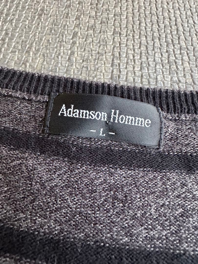 トップス cashmere mix border pattern knit