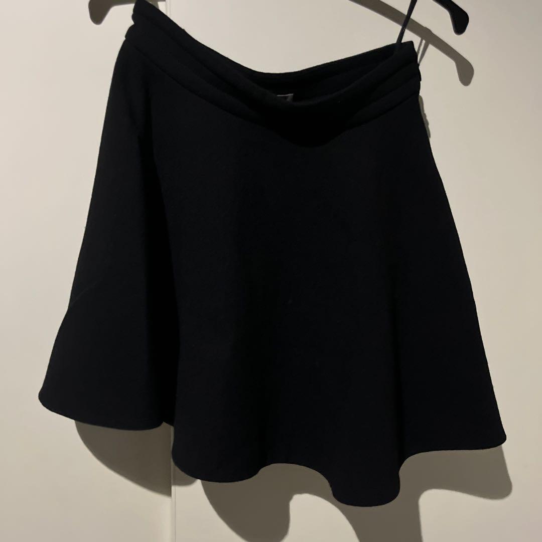 MIU MIU 黒 フレアスカート 36