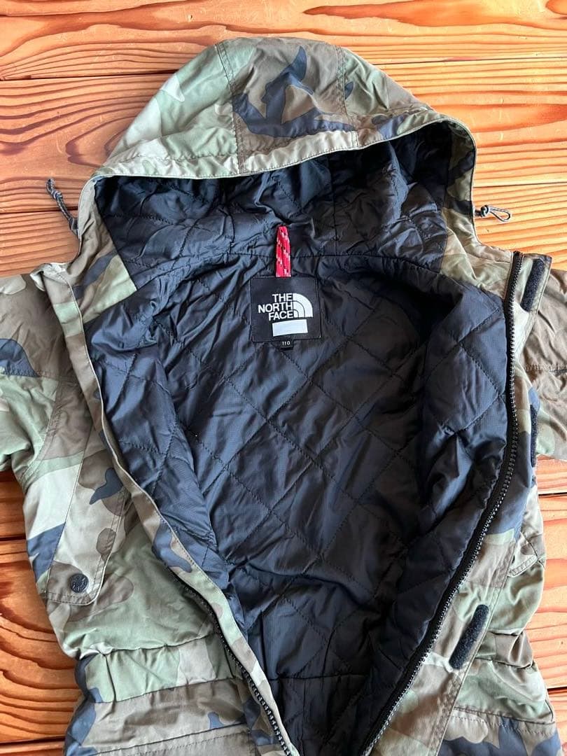 The North Face 迷彩柄　110cm スノーウェア　つなぎ