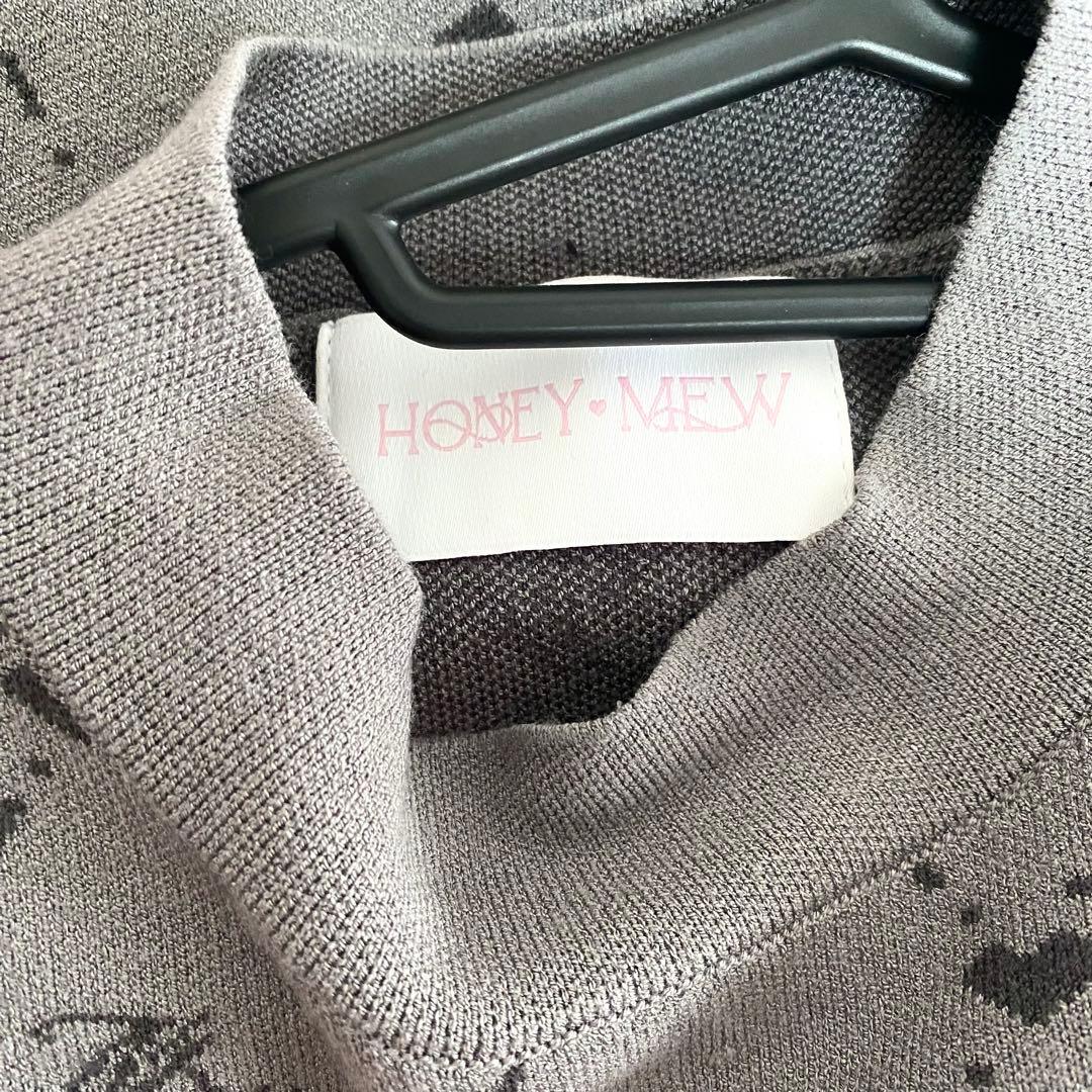 ミシェルマカロン HONEY MEW アームカバー付きMWモノグラムワンピース