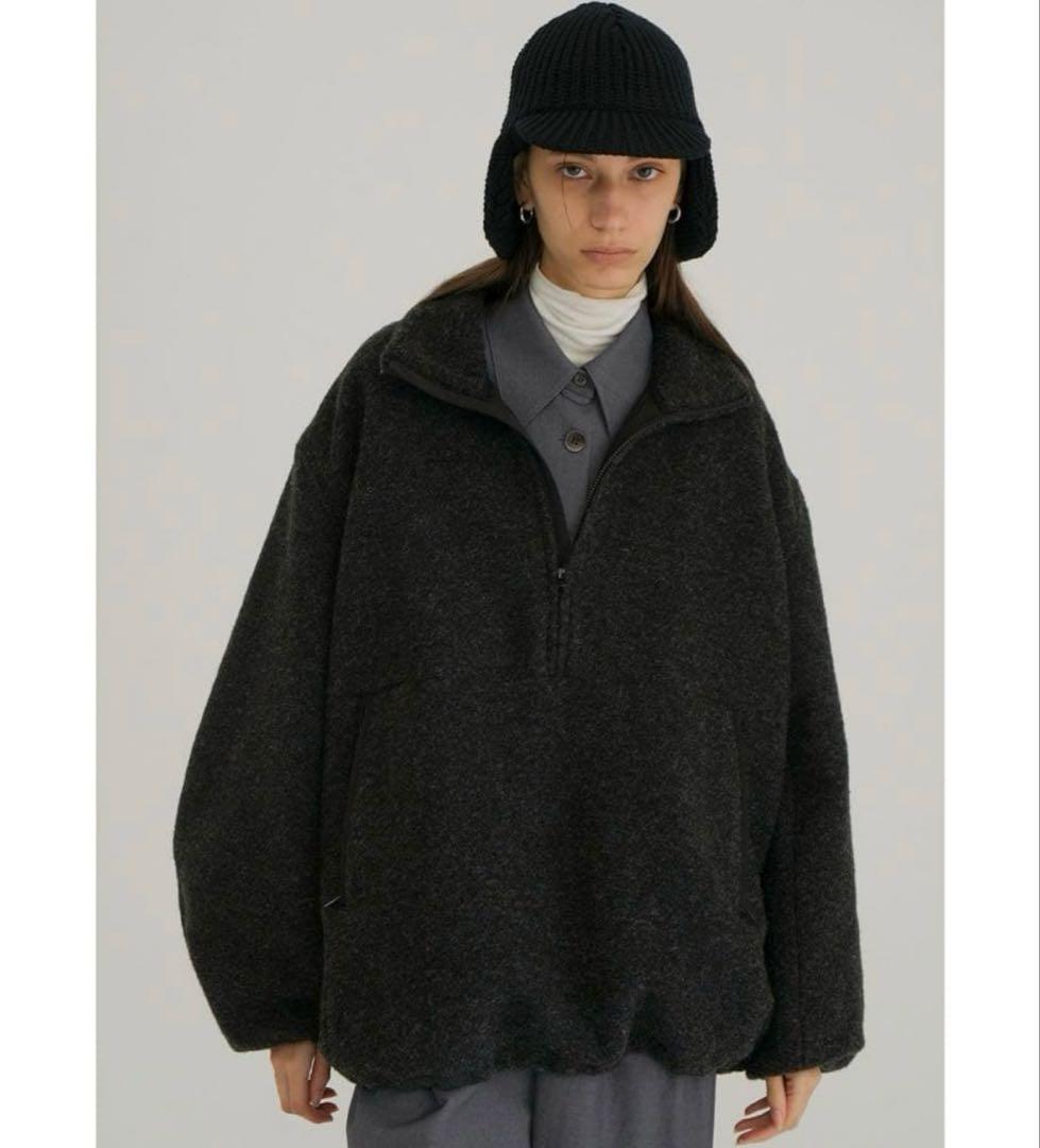 新品未使用CLANE SLIVER HALF ZIP TOPS チャコールグレー