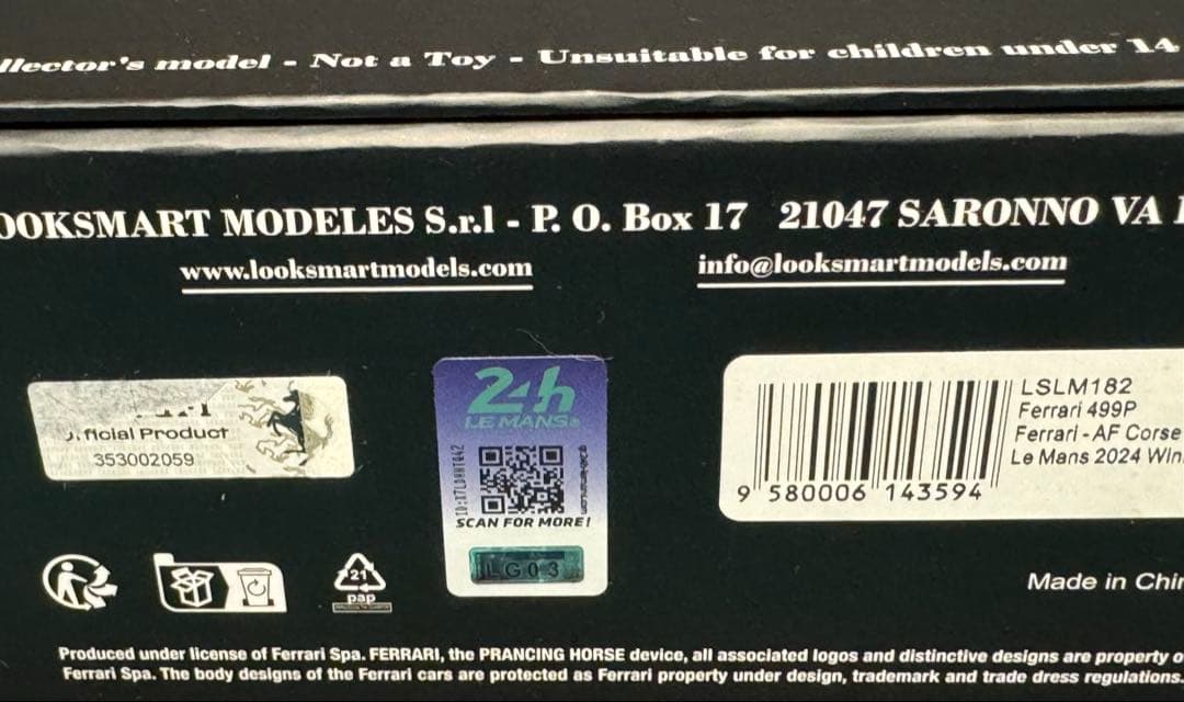 ミニカー Ferrari 499P Le Mans 2024 Winner