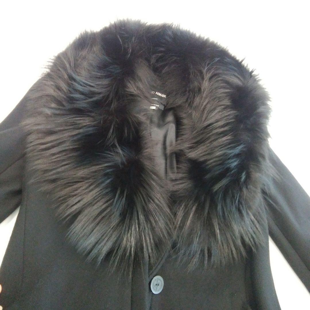新品　ジョルジオアルマーニ　ファー付カシミアコート