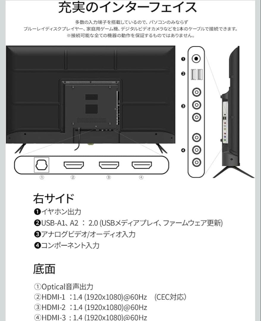 JAPANNEXT 43インチ ディスプレイ JN-IPS43FHD-U