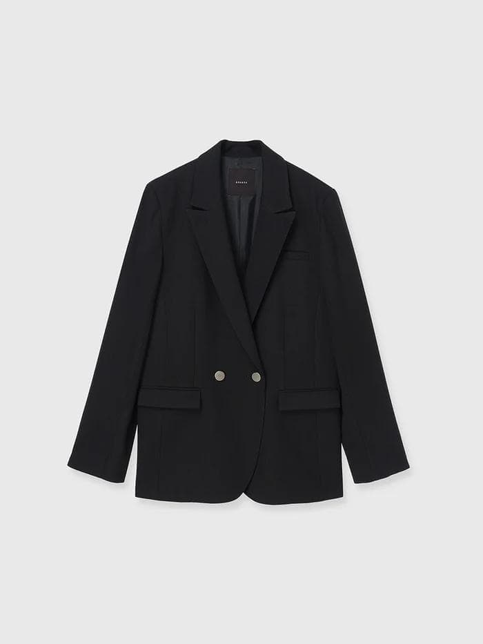 【新品】anuans ベーシックダブルジャケット BLACK 1サイズ