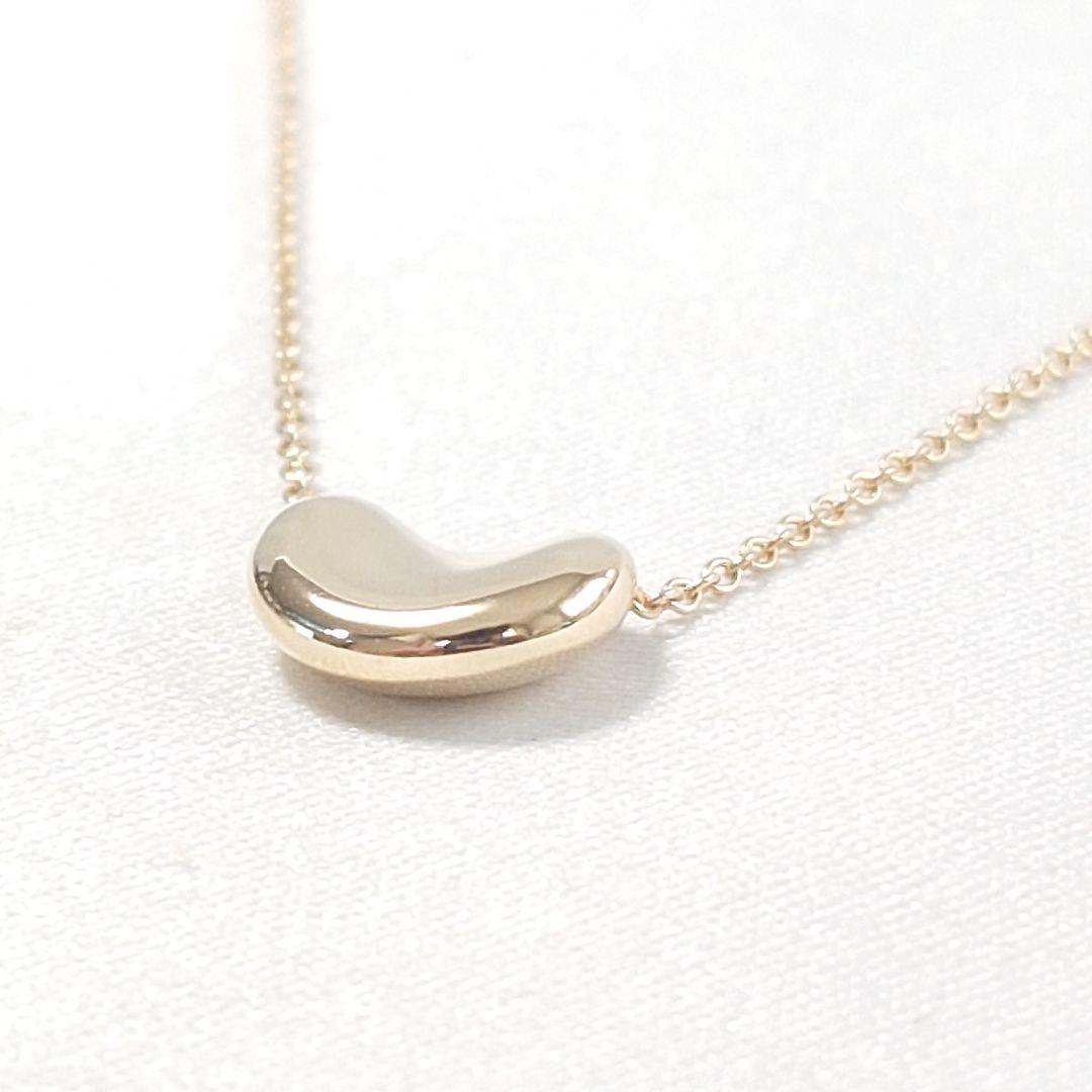 【美品】TIFFANY ティファニー K18YG ビーンズ ネックレス 7305
