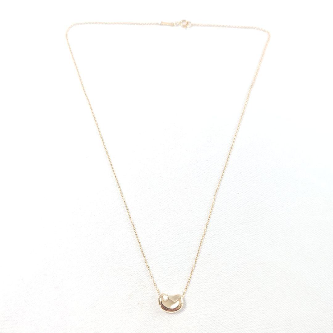 【美品】TIFFANY ティファニー K18YG ビーンズ ネックレス 7305