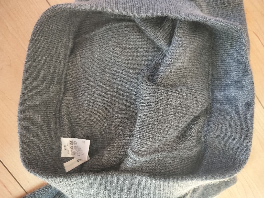 DRESS HERSELF シルクウール/レギンスパンツ　チャコールグレー