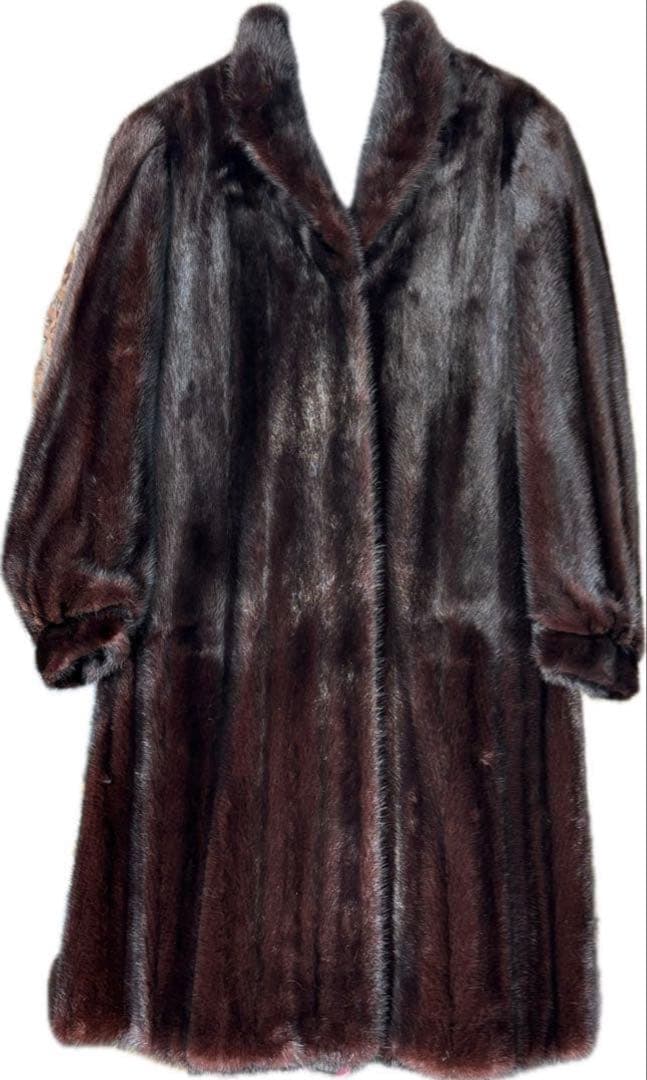 美品ゴールドサガミンクロイヤル金タグロングコート