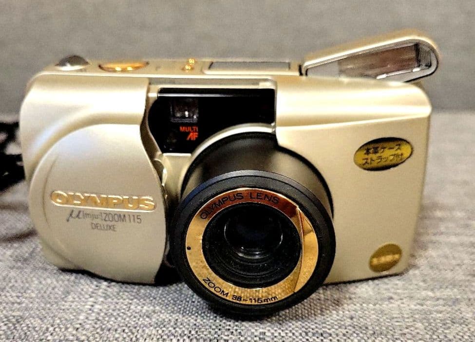 olympus μ zoom 115 deluxe ミニ三脚・ケース・リモコン付