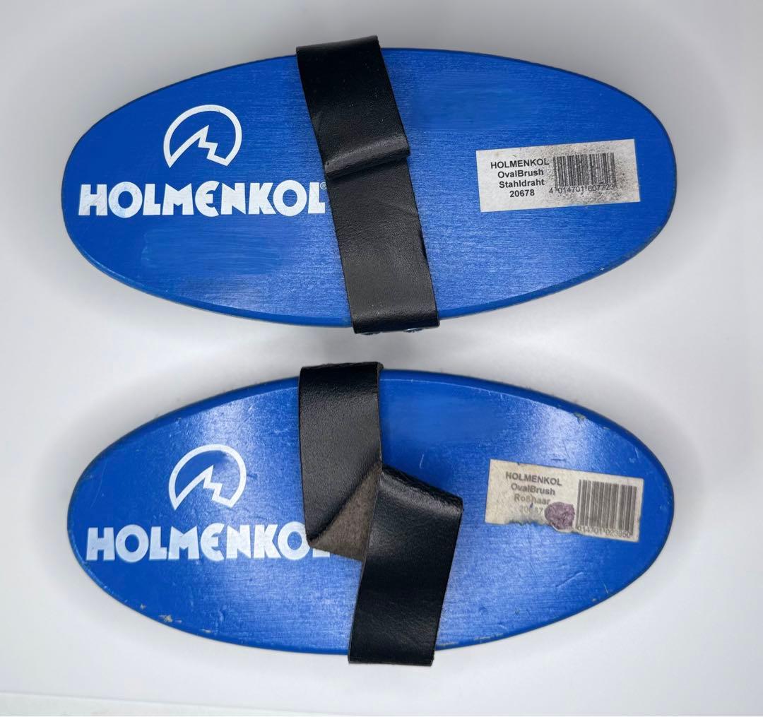 HOLMENKOL オーバルブラシ スチール 馬毛 2点セット 中古
