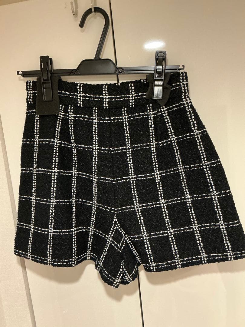 sheller check tweed culottes チェックキュロット