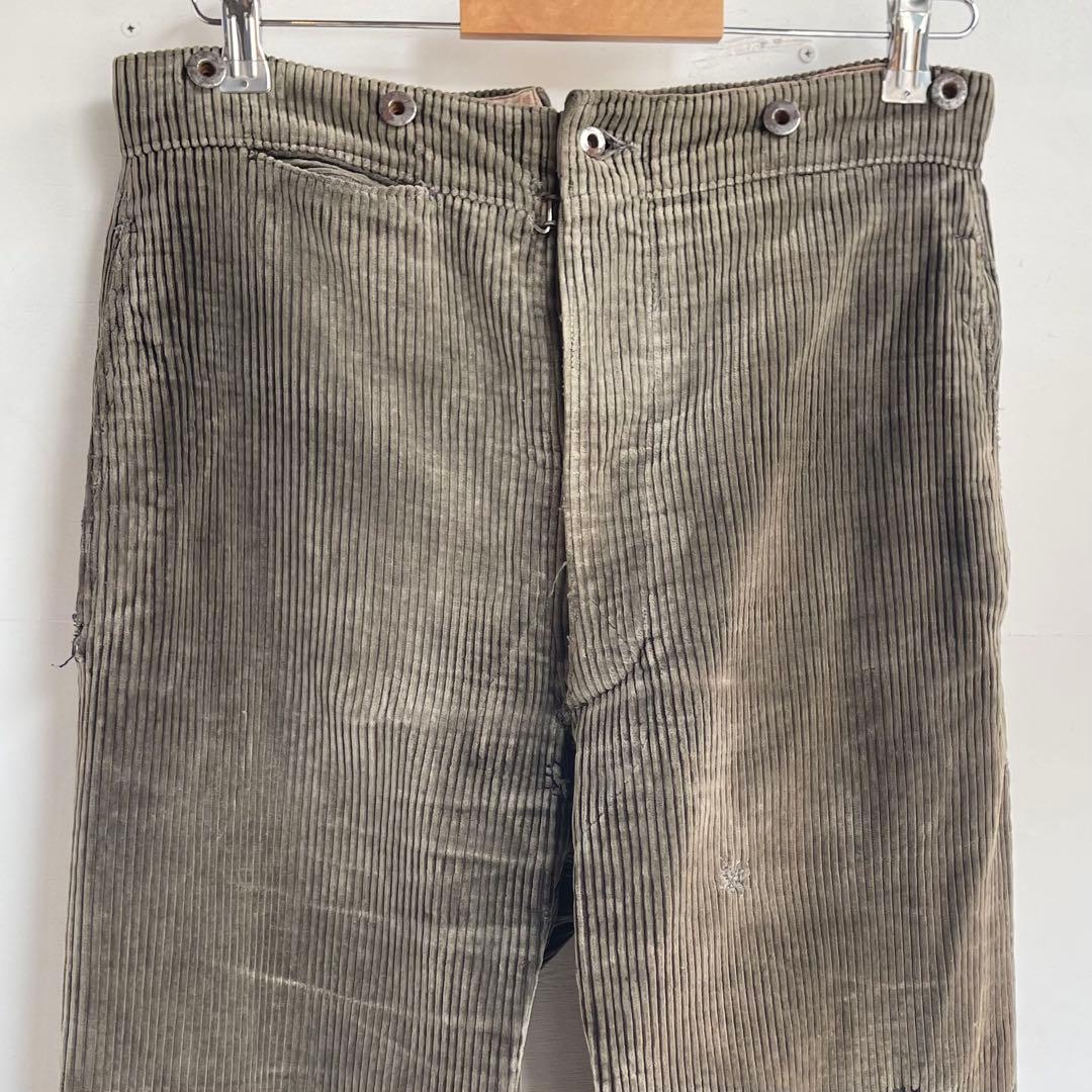 30s 40s モンサンミッシェル コーデュロイパンツ ヴィンテージ 古着