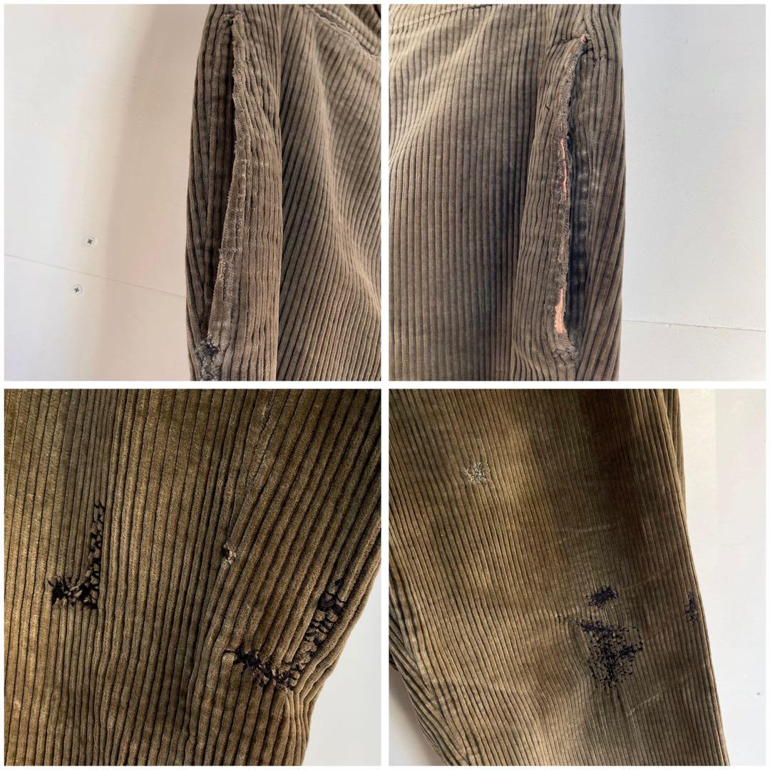 30s 40s モンサンミッシェル コーデュロイパンツ ヴィンテージ 古着