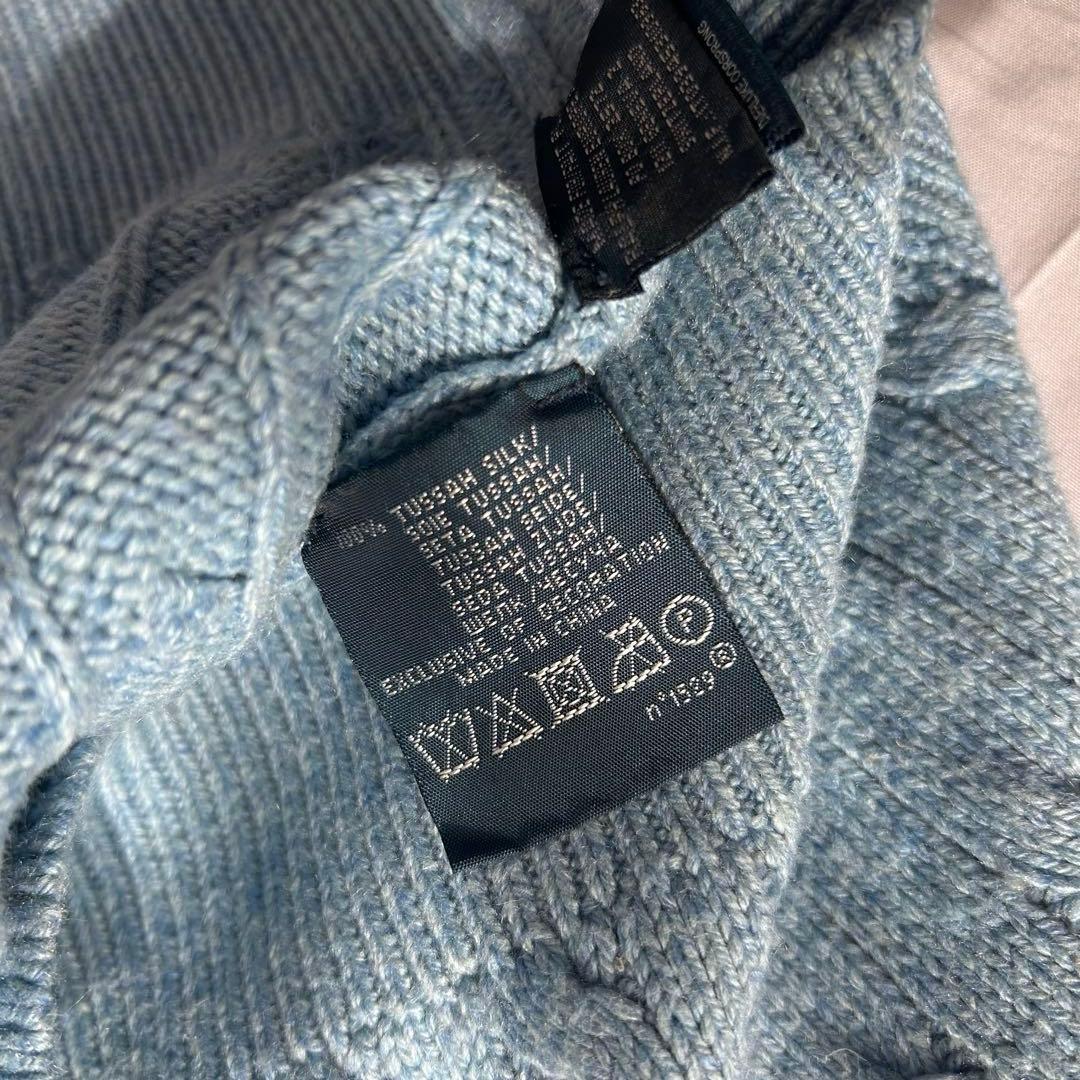 ポロラルフローレン ケーブルニット ハーフジップ セーター ポニーロゴ シルク