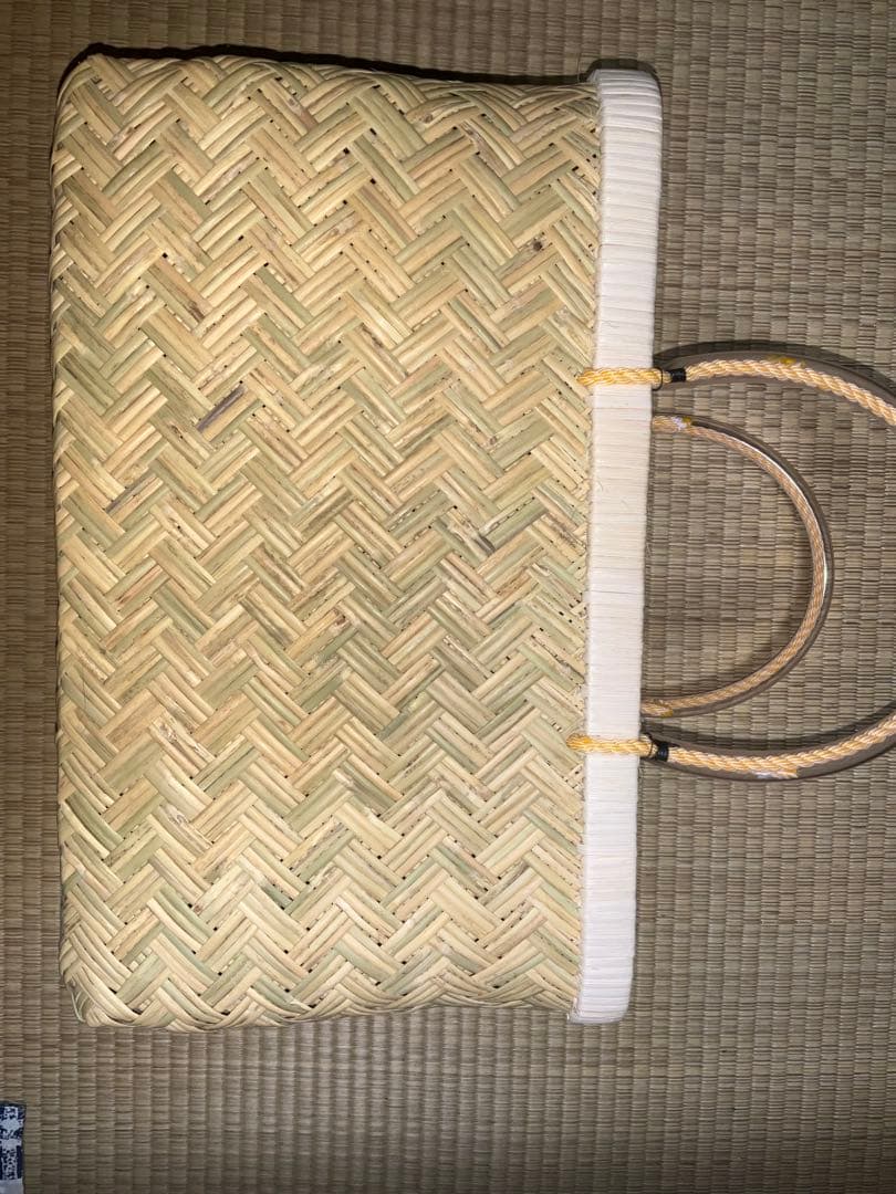 鳥越竹細工　市場かご　ミニサイズ　一尺　新品●特選●取手ビニール●最後ラスト1個