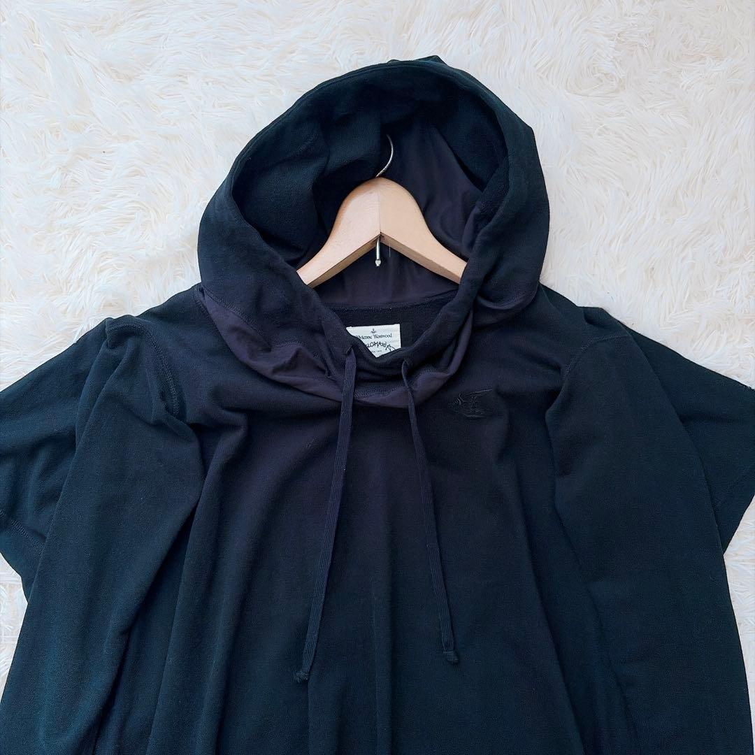 ヴィヴィアンウエストウッド　アングロマニア　変形パーカー　オーブ刺繍　異素材切替