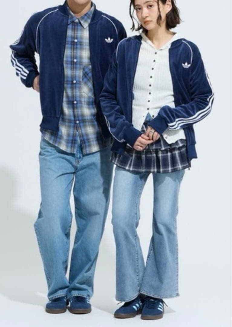 ＜adidas Originals＞ベロア トラックジャケットユニセックスM