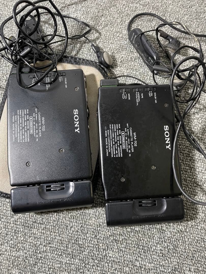 2台SONY カセットウォークマン WM-702 ジャンク