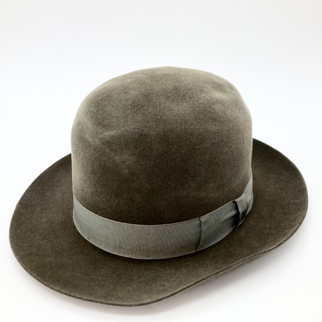 レア 美品　ボルサリーノ　トリオンフォ　XX　ハット　帽子　カーキ　60s