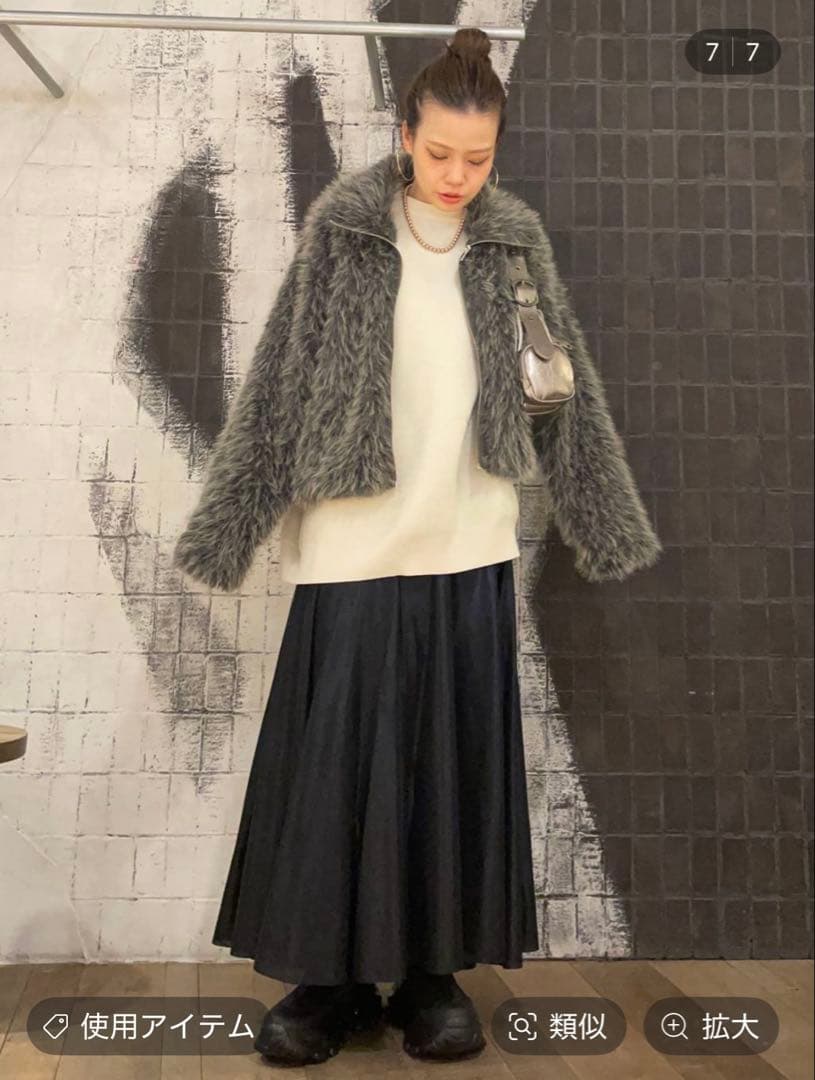 JEANASIS MIXカラーファーブルゾングレー系その他新品未使用タグ付き