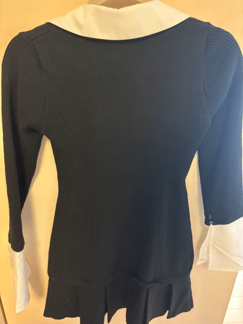 LIP SERVICE リップサービス フロントZIPニットプリーツワンピース