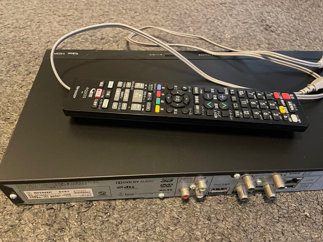 【※ジャンク品】AQUOS BDレコーダー HDMI端子付き