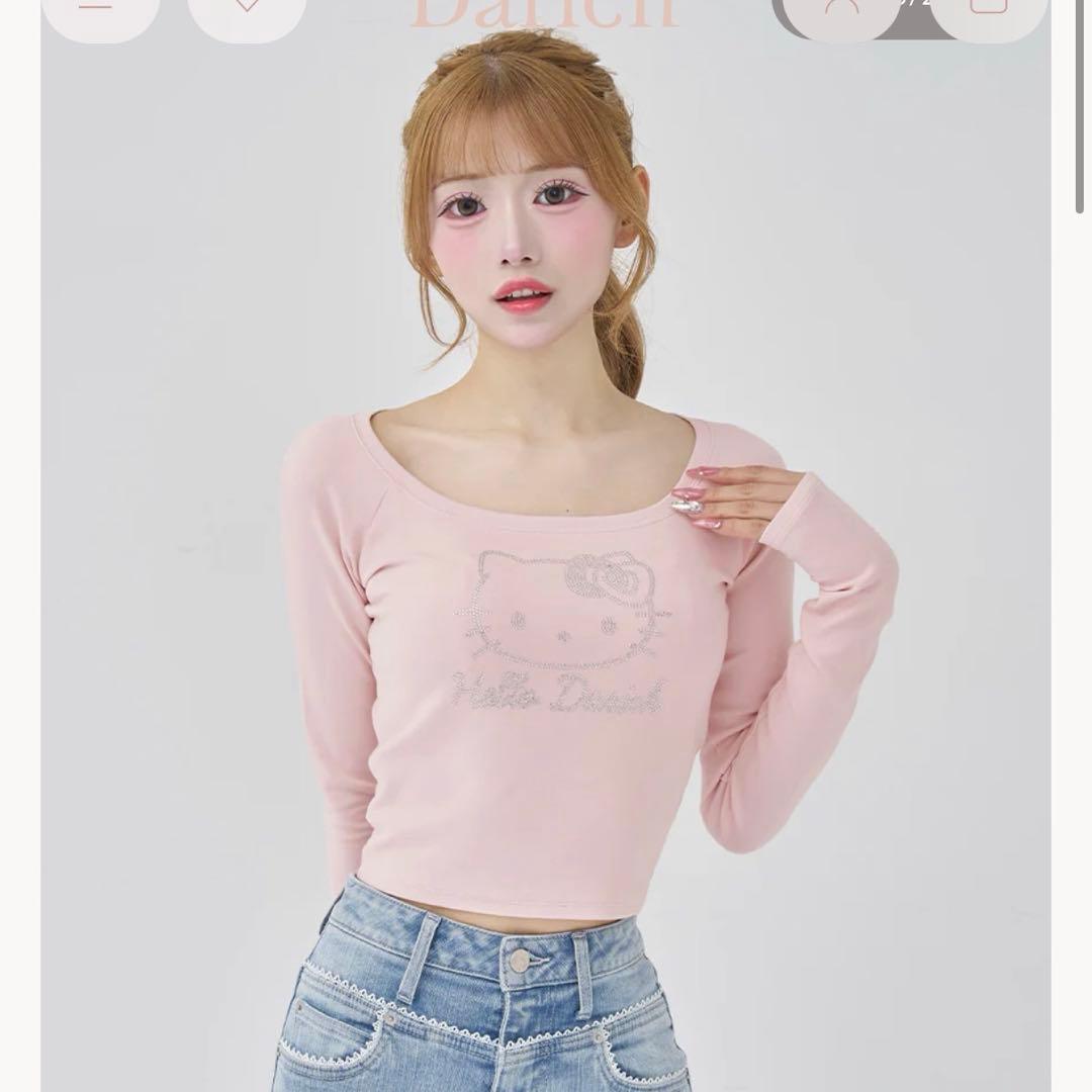 ダーリッチ Hello DarichコンパクトロングTシャツ PNK