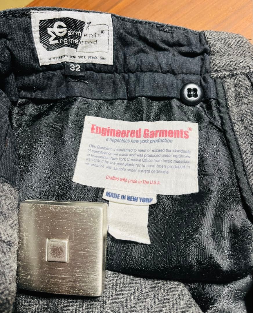 ENGINEERED GARMENTS　ウールヘリンボーンベイカーパンツ