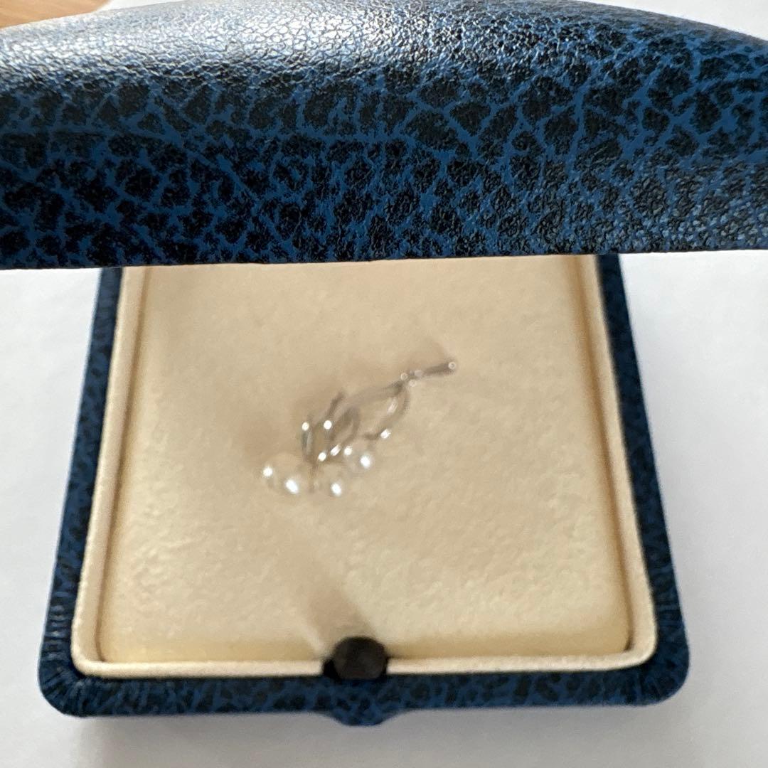 シルバーリーフモチーフパールチャーム