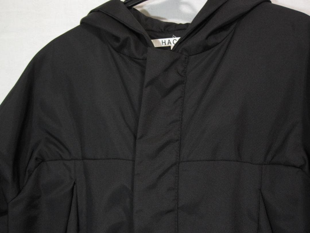 HACHE ナイロンパーカーコート40黒　イタリア製
