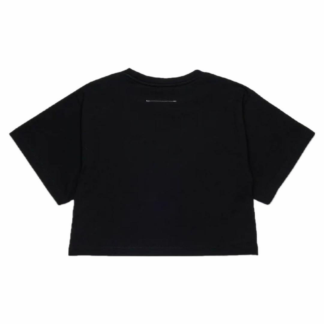MM6 Maison Margiela キッズロゴプリント クロップドTシャツ