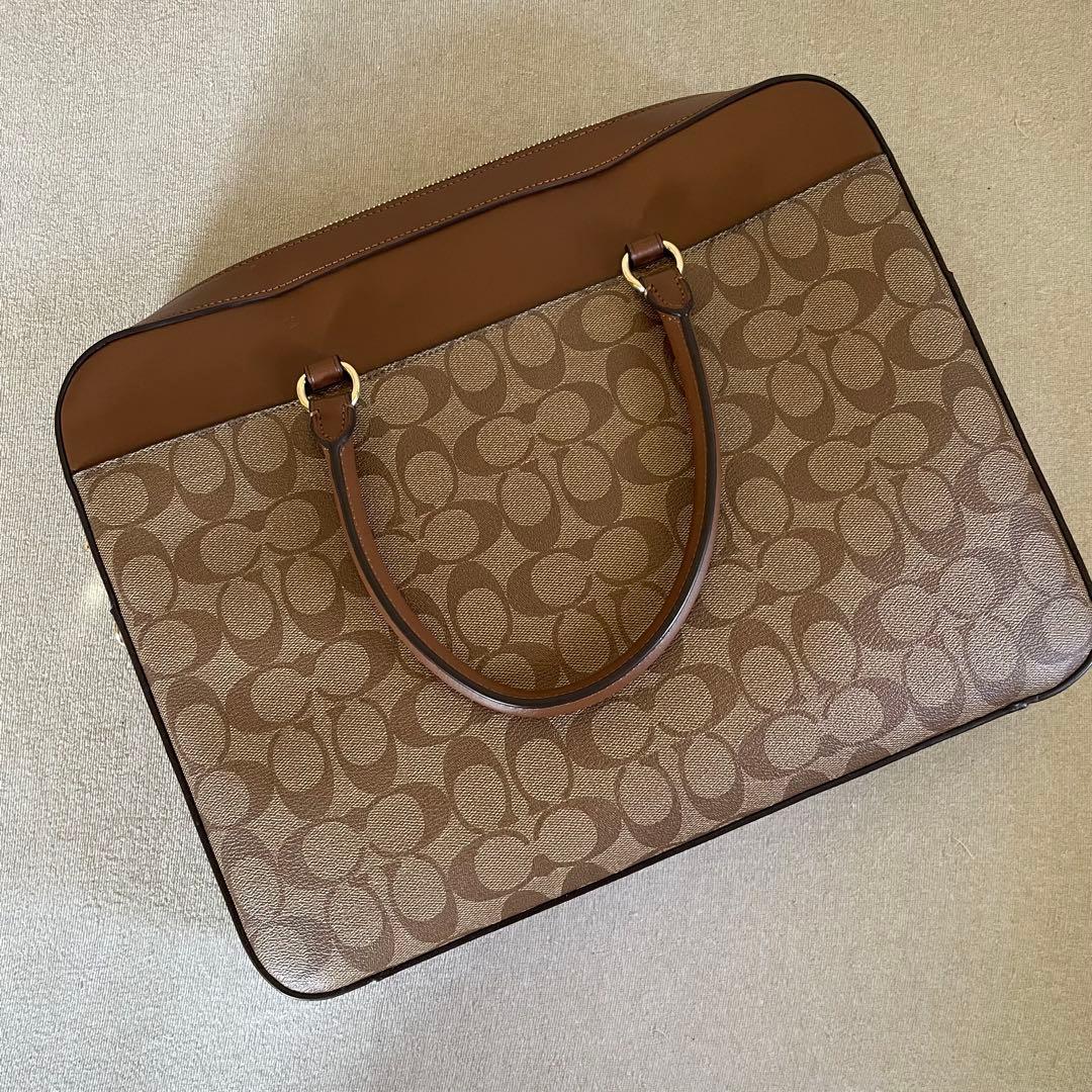 コーチ シグネチャー 2WAY ショルダーバッグ ビジネスバッグ ブリーフケース