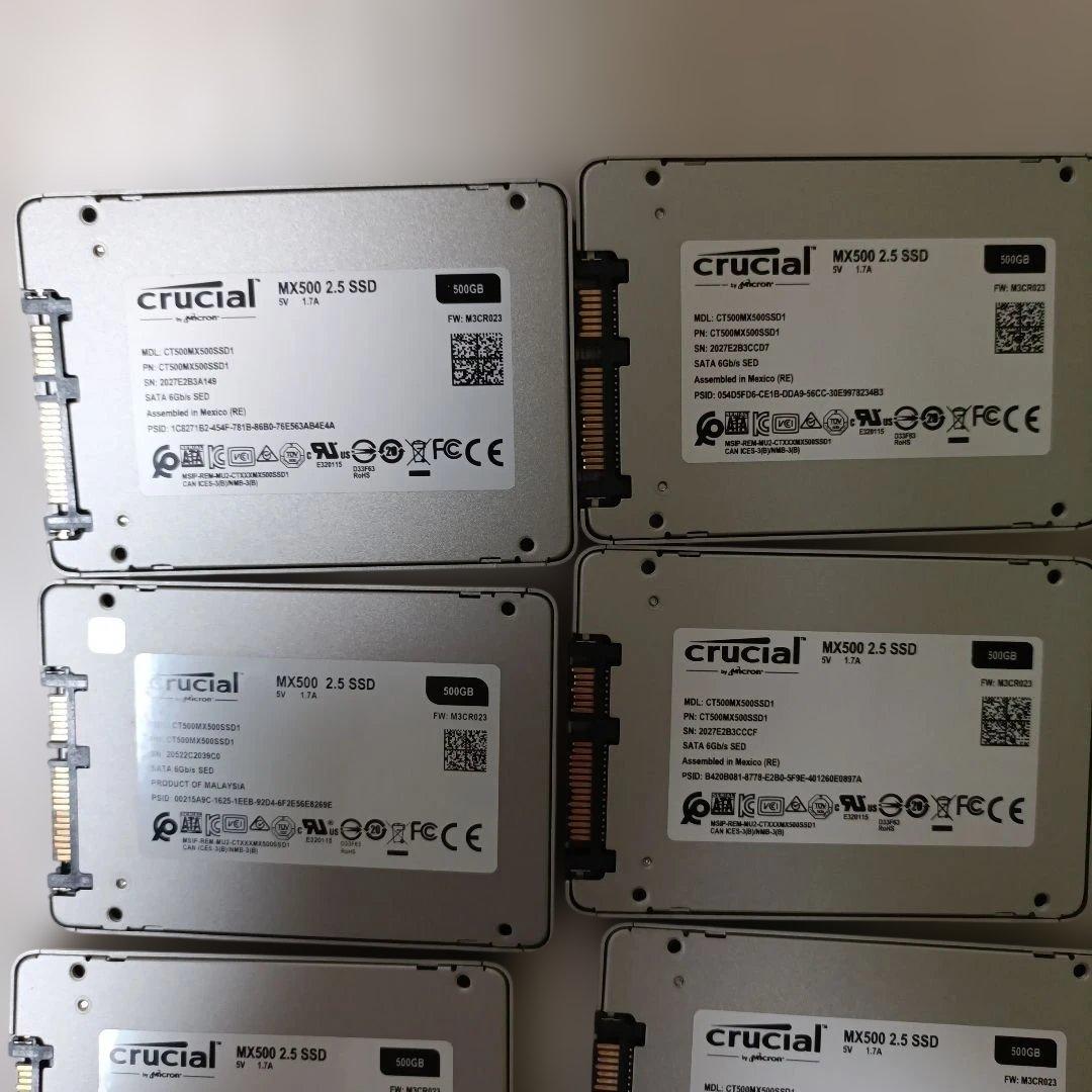 Crucial MX500 500GB SATA SSD 14個セット