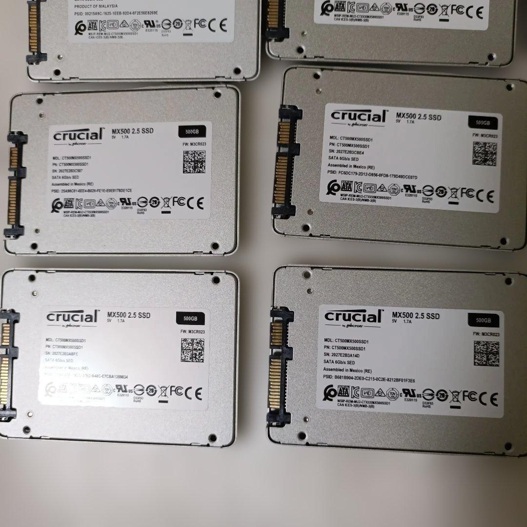Crucial MX500 500GB SATA SSD 14個セット