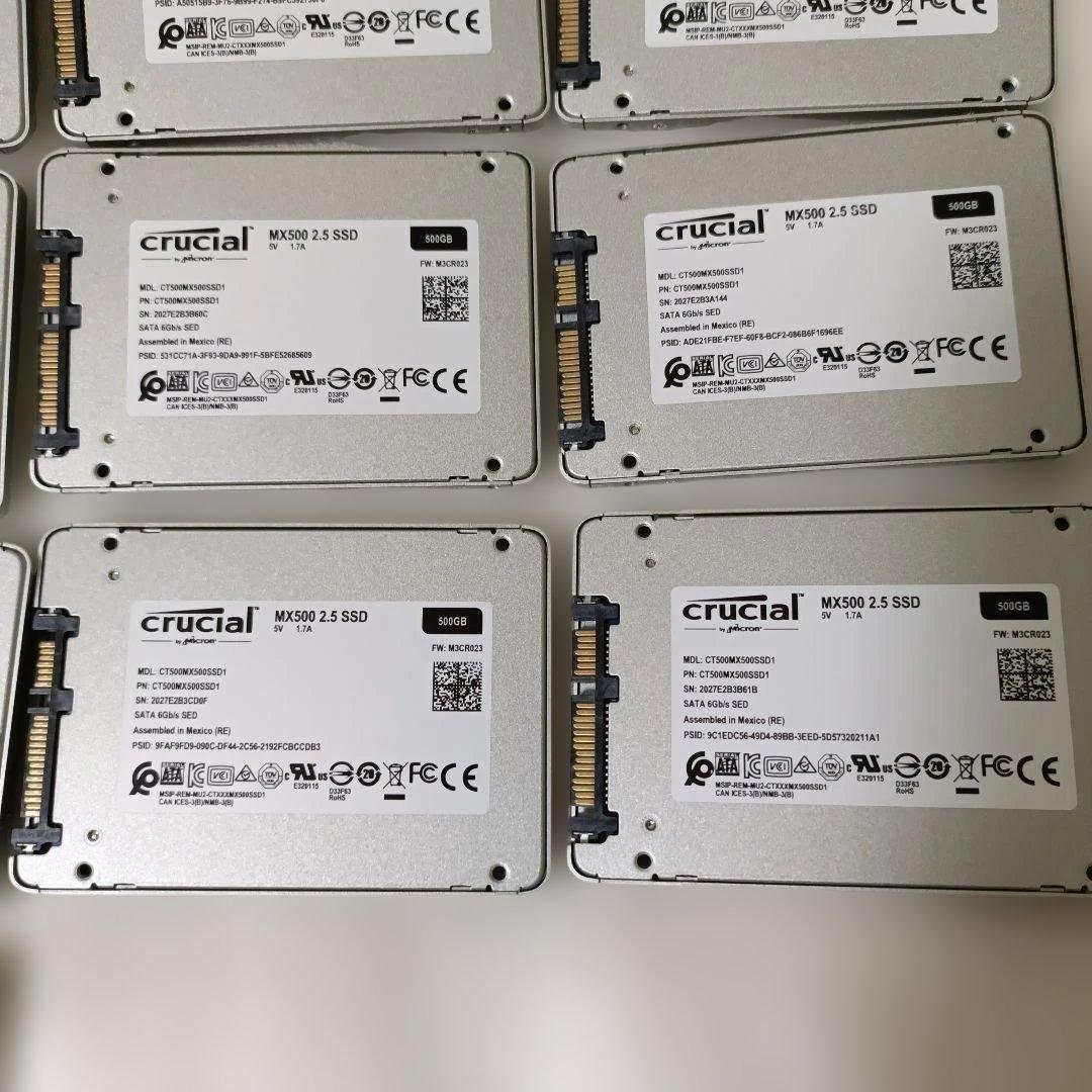 Crucial MX500 500GB SATA SSD 14個セット