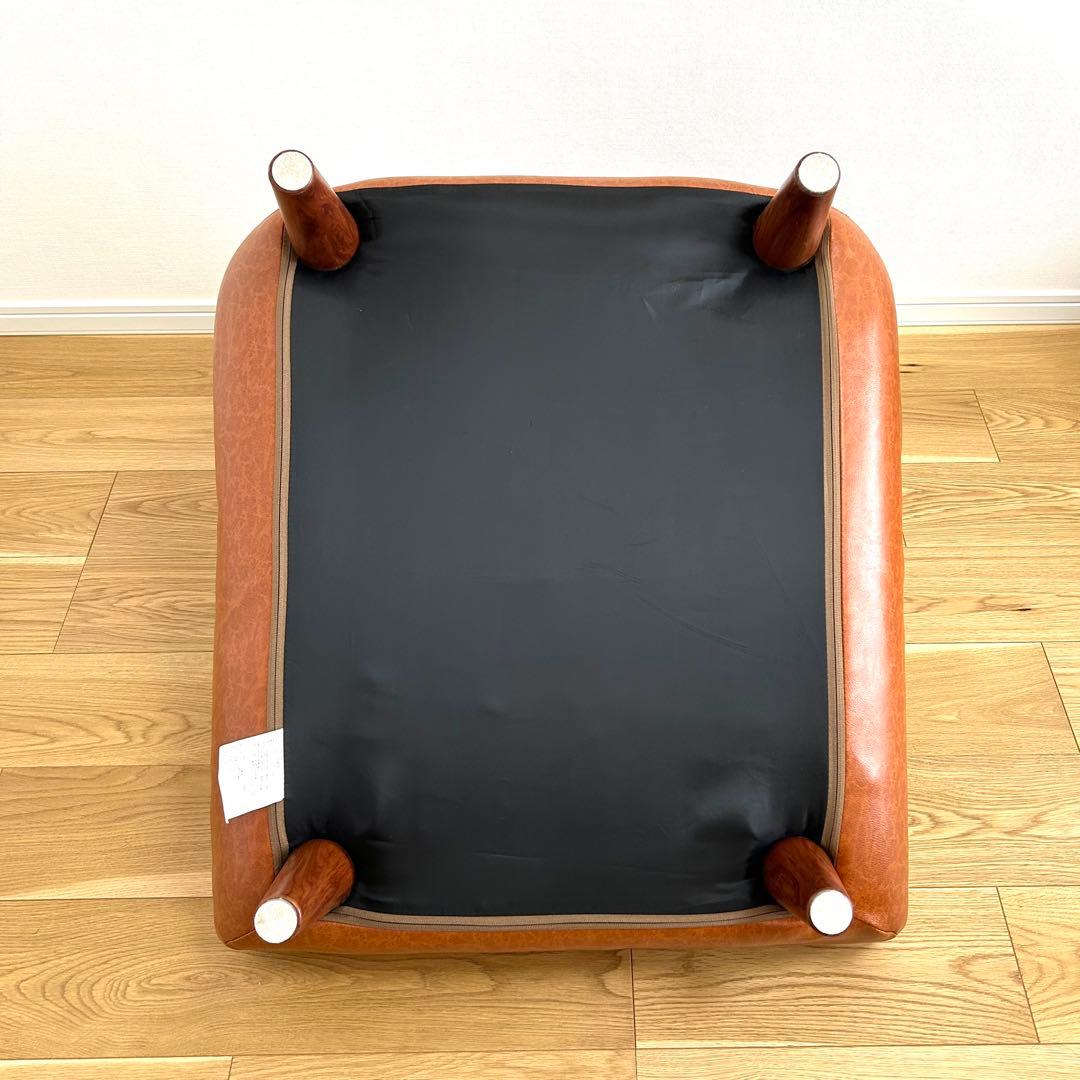 1人掛け リクライニング ハイバックソファ キャメル ヴィンテージスタイル