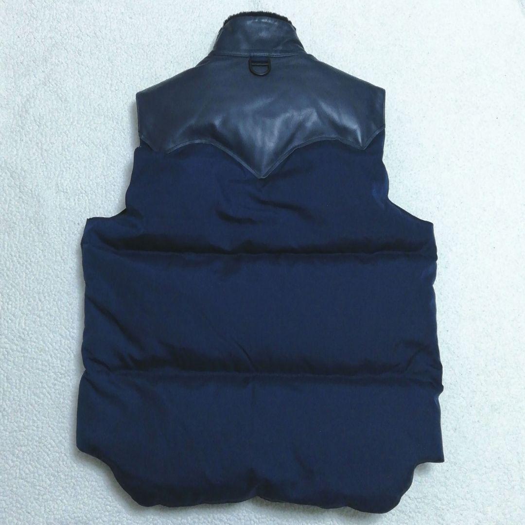 ロッキーマウンテン☓ブリーフィング☓ビームス レザー切替えダウンベスト40